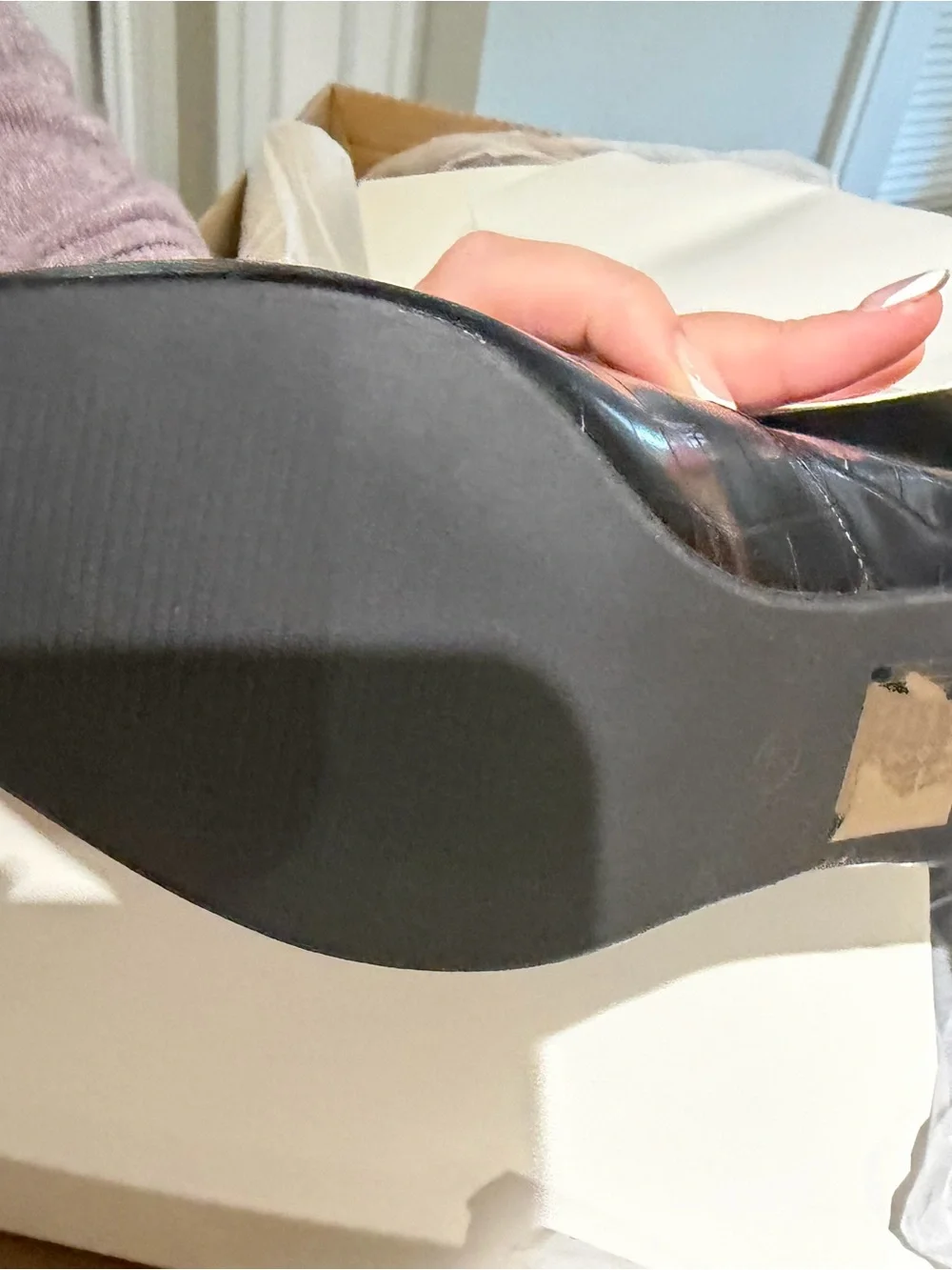 Boohoo croc embossed